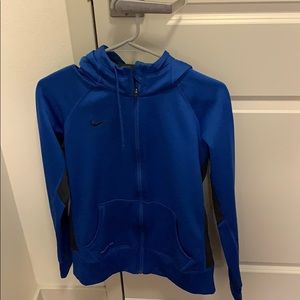 Women’s Nike Medium Dri-Fit Blue zip up hoodie